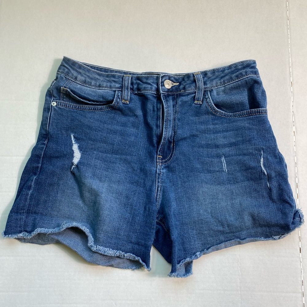 Just Black Womens Denim Jean Cut Off Tomboy Distressed Shorts Size 29